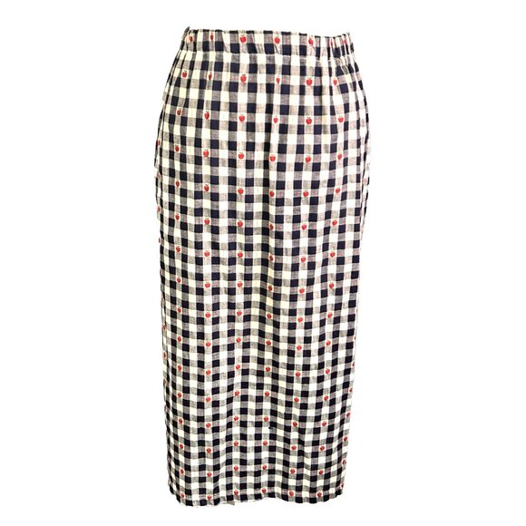 Vintage 70s Handmade Novelty Apples Gingham Set Deadstock JH Shirt Cottagecore - Picture 16 of 16